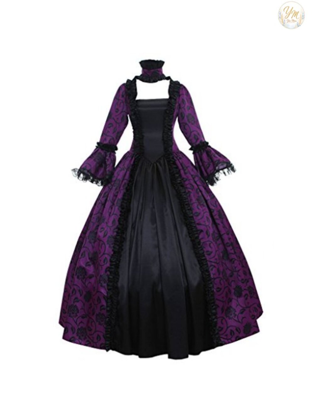 Victorian Rococo Maiden Costume Dress With Choker Gothic Style